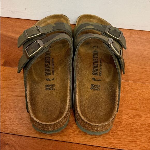 Birkenstock Women’s Arizona Desert soil Camo Green Size 38 7.5 - Picture 3 of 7